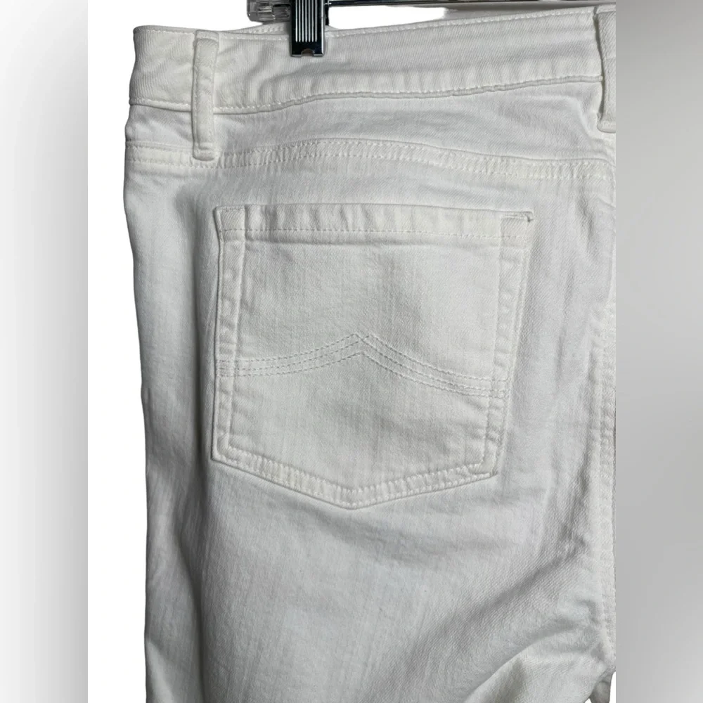 Michael Kors‎ jeans size 14 white stretch cropped frayed ankle jeans 💙💙